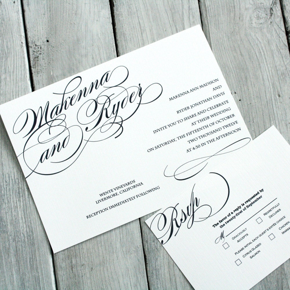 Printable Personalized Classic Invitation Set- Makenna Collection