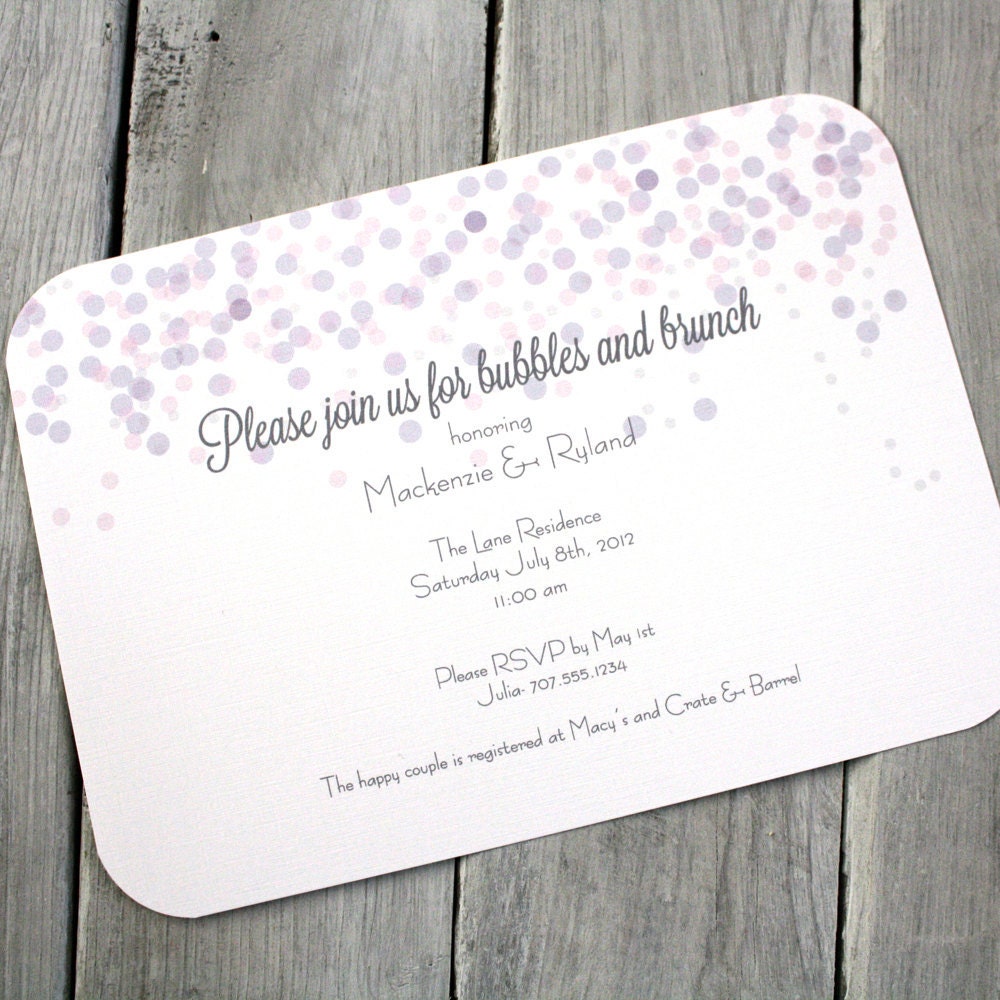 Printable Invitation - Confetti Collection