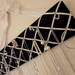 Original French Jewelry Hanger, DeLux - Black 100% Dupioni Silk Fabric with Ivory Bow