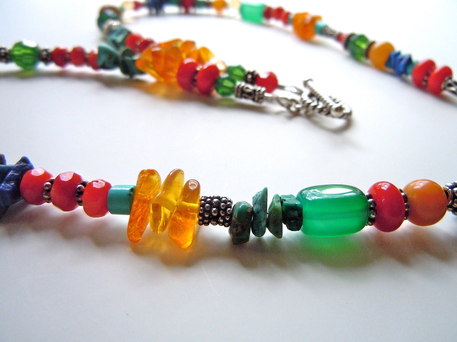 Colorful Eyeglass Holder, Multicolored Gemstone Necklace, Gemstone Eyeglass Holder, Lariat