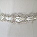 Bridal beaded scroll crystal rhinestone wedding sash/belt. CRYSTAL SCROLL