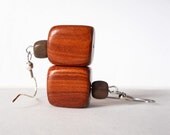 Wooden Cube Earrings