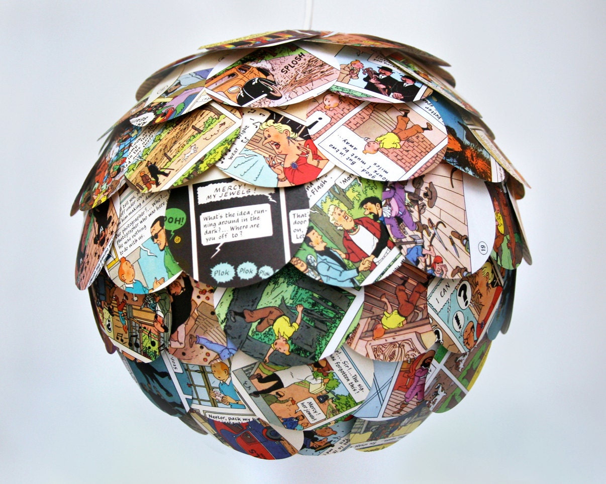 Artichoke Colorful Cartoon Pendant Light - Hanging Paper Lantern - Shade Only
