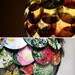 Artichoke Mixed Floral Pendant Light - Hanging Paper Lantern - Shade Only
