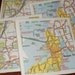 Rhode Island Road Map Coasters...Set of 4...For Drinks and Candles