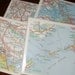 NC Outer Banks Map Coasters...Set of 4...Full Cork Bottoms NOT Felt