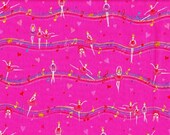 1 yard  Ballerina girls printed  Japanese fabric Pink color
