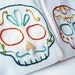 Day of the Dead Wedding Cloth Napkins embroidered sugar skulls