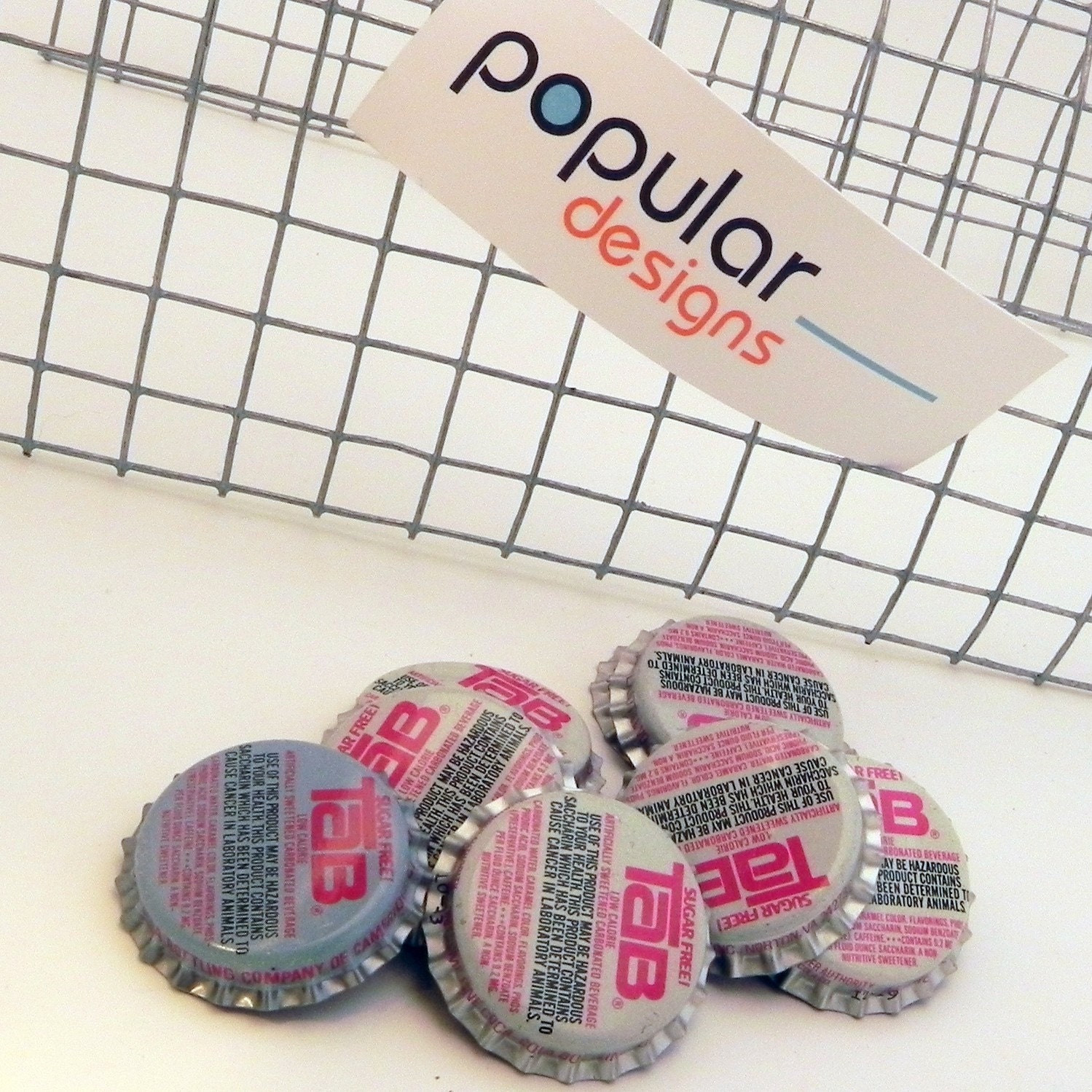 10 Tab Vintage Unused Soda Pop Bottle Caps scrapbook  jewelry crafts pop art