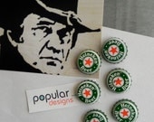 6 Pack Heineken Beer Bottle Cap Magnets