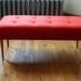 Modern bench in Knoll upholstery (poppy)