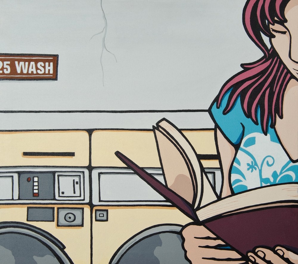 Laundry Mat Girl-Print
