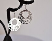 Classic Silver Laser-Cut Earrings