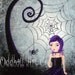 Little Miss Muffet - Dark Gothic Lowbrow Fantasy Girl Surreal Purple Black Spider Web Acrylic Painting Original & One of a Kind