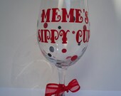 Personalized sippy cup wine glass - mommy's sippy cup - grandma's sippy cup