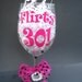 Extra large personalized wine glass- Flirty 30 - 30th Birthday