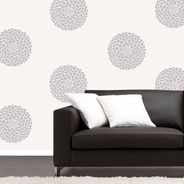 Wall decals vinyl stickers - Ball Dahlias