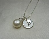 Bridesmaid Jewelry - Set of 6 - Monogram Bridesmaid Necklace