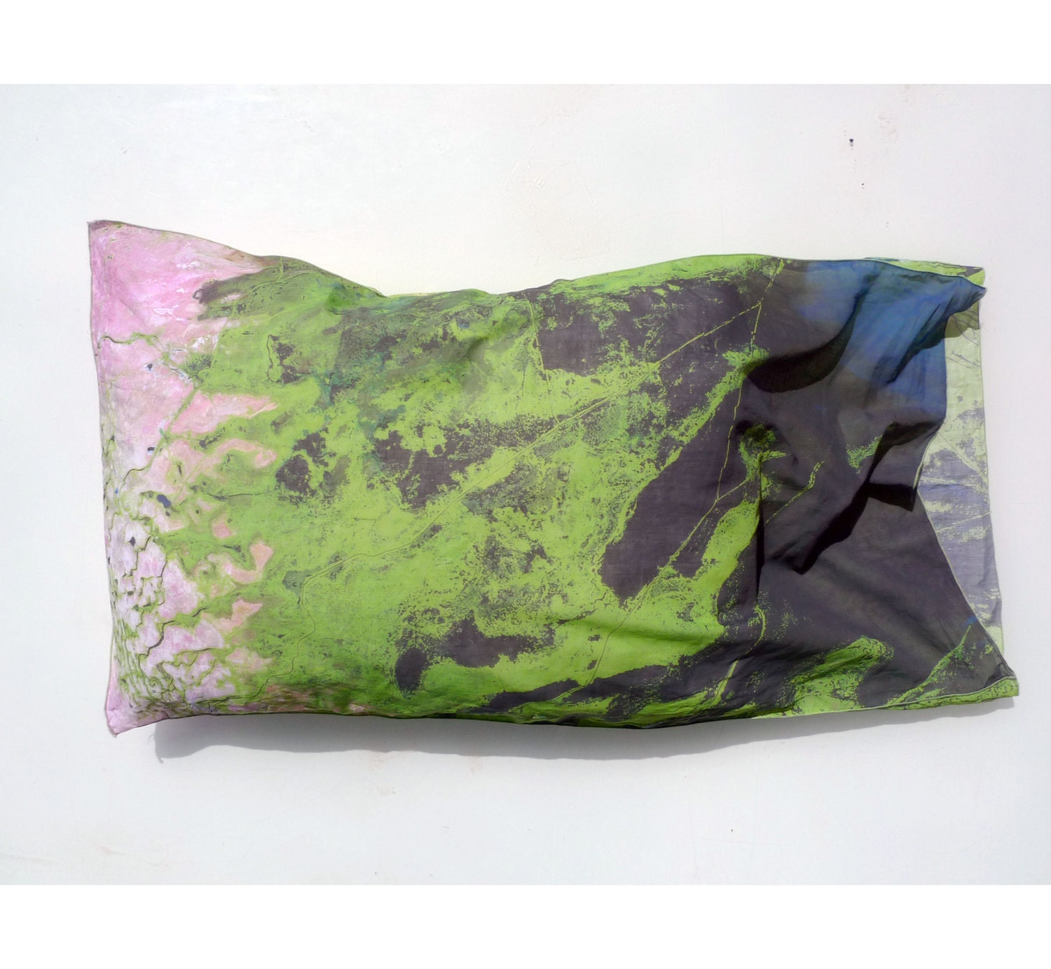 Volga River and the Caspian Sea Cotton Voile Pillowcase