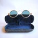 Round Antique Sunglasses with Translucent Plastic Frames, Vintage 1930s