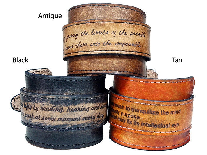 Personalized Leather Cuff (Adjustable & Distressed)