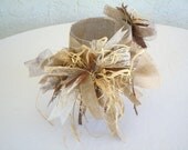 Burlap Vase, Embellished Burlap Vase, For Weddings, Showers, Centerpiece, Home Decor, Candle Holder, use for wish cards, florals, candles