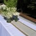 Burlap Table Runner with Lace, Wedding, Party, Home Decor, Custom Size Available