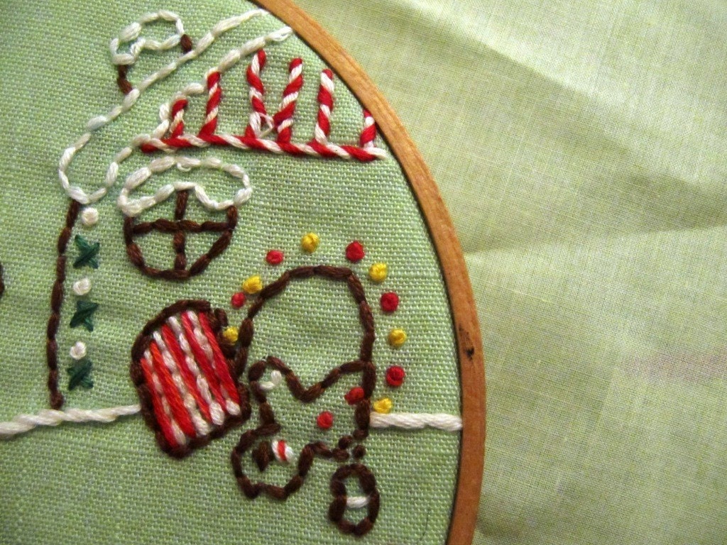 Gingerbread Zombie Embroidery Pattern