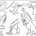Dinosaur Rock Band Embroidery or Coloring Page