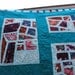 Modern Mosaic Style Teal Quilt