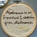 Abstinence - Mark Twain Quote Embroidery Sampler