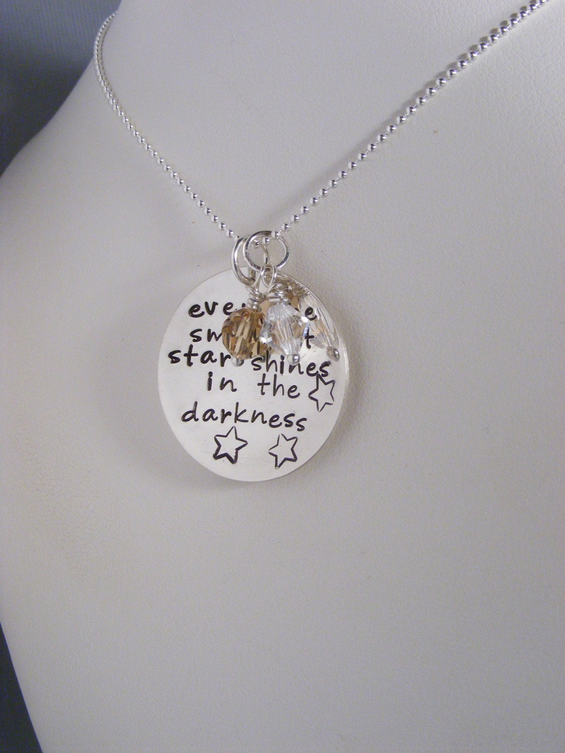 Hand stamped-personalized-inspirational quote necklace-quote jewelry-mommy jewelry