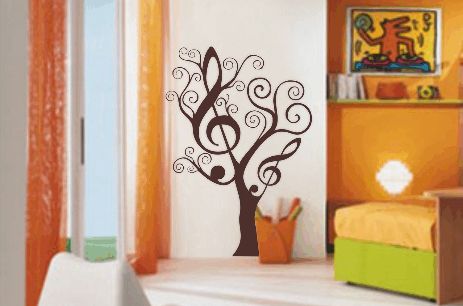 MUSIC TREE removable vinyl wall art decal - 44x31.5