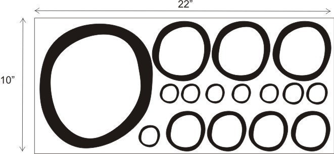 BUBBLES CIRCLES wall decals kids room stickers art (3 COLORS)