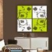 FLORAL SQUARES decorative wall graphics matte finish removable stickers decals art