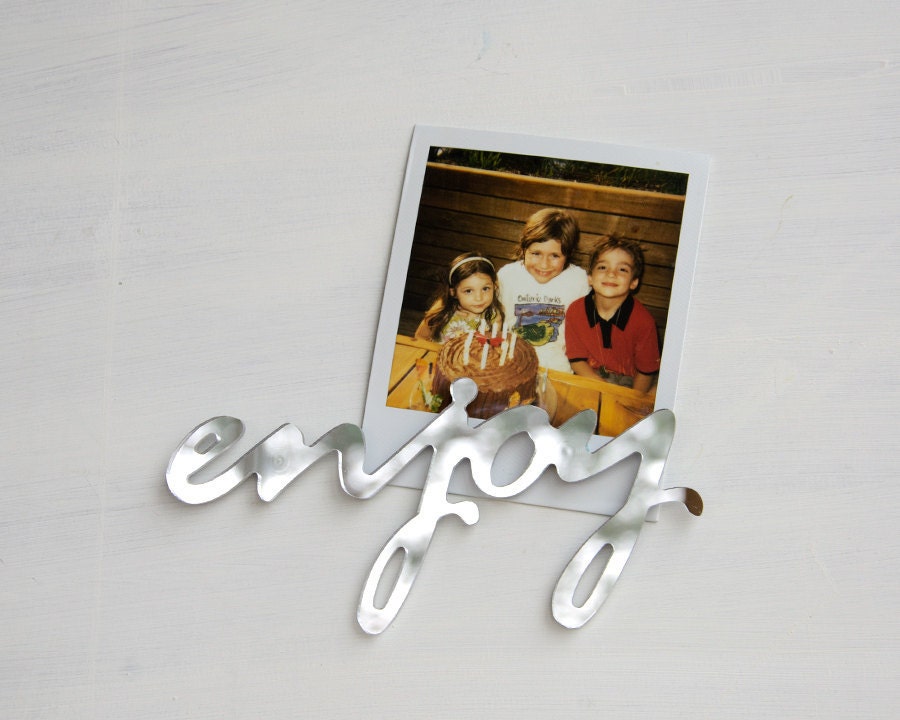 Fridge Magnet Word Enjoy in Mirror Acrylic
