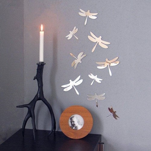 Mirror Birds/Butterflies/Dragonflies Wall Art Silhouettes - Any 2 Sets