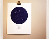 sky maps / astrological print / all signs available / 8x10 custom color print