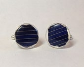 Solar Panel Silver Plated Cuff Links - Made to Order