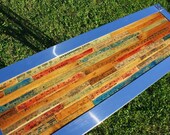 Yardstick Yard stick Upcycled Singer Sewing Machine Iron Base Console Hall Table of Recycled Found Objects
