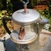 Birdhouse Bird house Repurposed Upcycled Aluminum Vintage Perculator Coffee Pot with Recycled Found Items OOAK