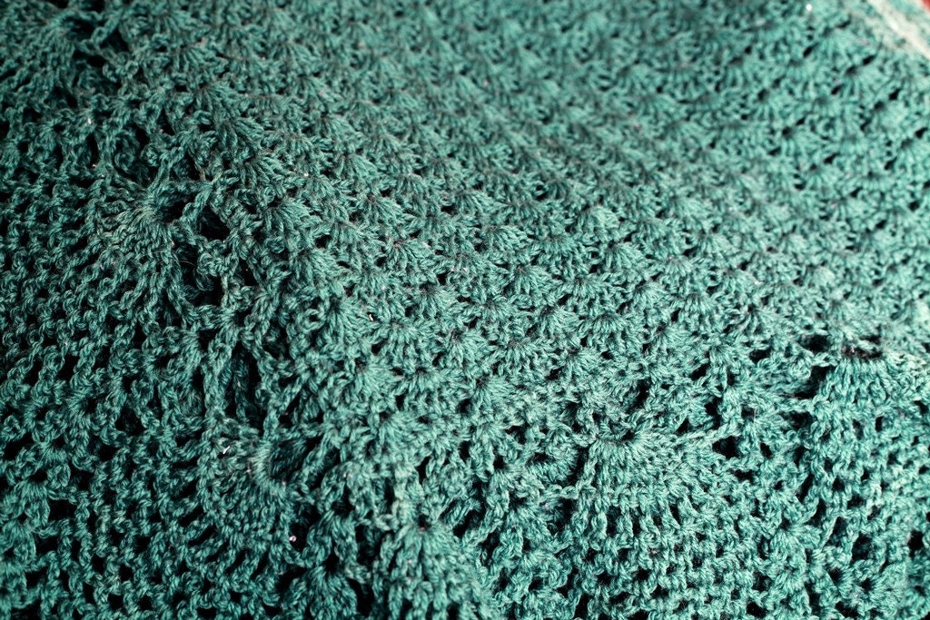 Pineapple-Edged Baby Afghan Crochet Pattern (204)