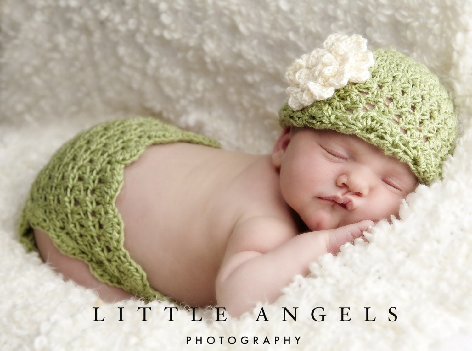 Lime Cordial Crochet Hat and Diaper Cover Pattern -- Photography Prop (513)