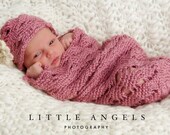 Woven Diamonds Newborn Cloche and Cocoon Crochet Pattern (534)
