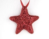 Star Sugar Ornament Red Hand Made Valentines Wish Love Star Christmas Birthdays Tooth Fairy Unique Gift Under 10 Home Decor