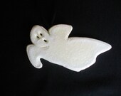 Glowing Ghost Sugar Ornament Unique Hand Made Vintage Inspired Non Edible Halloween Shop Display October Birthday Made To Order
