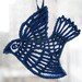 Unique Bluebird Sugar Ornament Hand Made Filigree Weddings Christmas Unique Gift Ideas Summer Home Decor