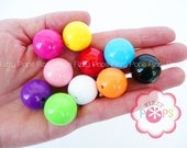 20 GUMBALL Beads 20mm Bubblegum Chunky Beads Resin Round