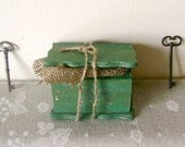 Wooden jewelry box, Shabby Chic, Old fashioned, Rustic, gift under 15, Primitive
