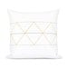 Geometric decorative pillow cover - Mustard yellow, navy blue, gray and white minimalist geometric pillow cover - 16x16 pillow case